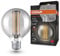 OSRAM Vintage 1906 LED-Lampe mit Smoke-Tönung, 11W, 500lm, Kugel-Form mit 80mm Durchmesser & E27-Sockel, warmweiße Lichtfarbe, gerades Filament, dimmbar, bis zu 15.000 Stunden Lebensdauer