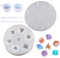 7 Formen DND Würfel Silikonform, Epoxidharz Formen Würfel Silikonform Spielwürfel Epoxidharz Forme Silikon Würfel DND Dice Mold Epoxy Resin, mit Scharfen Kanten für Selbstgemachte Würfelherstellung