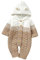 Yanmucy Salopette per Neonato Pagliaccetto Completi Lavorato a Maglia Neonato inverno One-Pieces Maglione Unisex Baby Breasted con cappuccio Tuta per 0~12 mesi (0~3 mesi, Cachi)