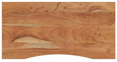 vidaXL Schreibtischplatte, Tischplatte Arbeitsplatte Rechteckig, Platte für Schreibtisch Esstisch, Holzplatte Bürotischplatte, 120x60x2,5cm Massivholz Akazie