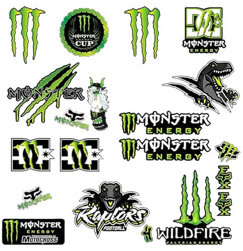Yoimckay Motorrad Aufkleber, Sponsoren Aufkleber, Motorrad Sticker Anime, Monster Energy Aufkleber, Coole Anime Deko Aufkleber für MotorräDer, Skateboard, Helme, Auto Und GeläNdemotorräDer