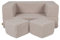 MEOWBABY Kindersofa – Spielsofa für Kinder – Weiche Klappsofa mit Schlaffunktion – Kuschelecke für Kinderzimmer, Bearly, Hellgrau