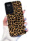 Reownest für Samsung Galaxy S20 FE Hülle Cute Braune Leopard Muster Aesthetic Handyhülle für Frauen Mädchen Weiche Leder Silikon Schutzhülle für Samsung S20 FE -Schwarz