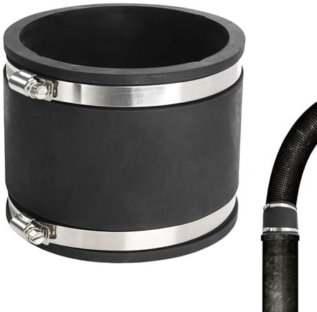 Manchon en caoutchouc flexible : raccord de tuyau Ø 100 mm, raccord en caoutchouc avec deux colliers de serrage en acier inoxydable, tuyau d'évacuation pour PVC, ventilateur de tuyau, filtre à charbon