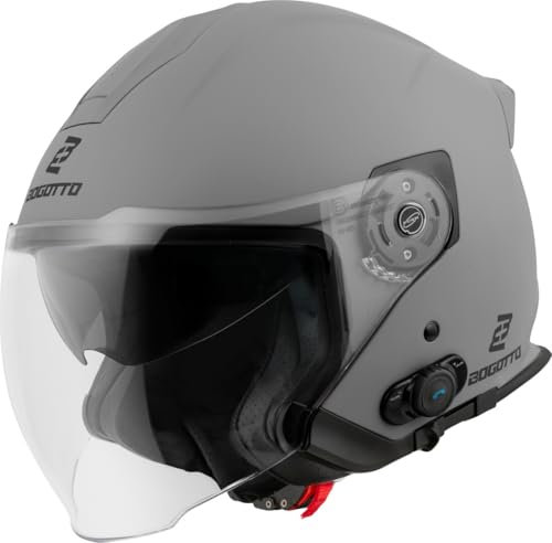 Bogotto H586 BT Solid Bluetooth Jethelm, hellgrau matt, XL