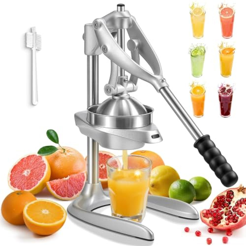 Sopito Manual Juicer, Orange Juicer for Home Café Bar Max Juice Extraction | Food-Safe Stainless Steel, High Juice Extraction, Detachable Dishwasher-Safe for Orange Lemon Lime Pomegranate