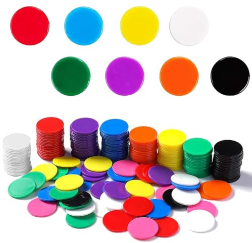 Givendoris 200-Piece Multicolor Math Counters Set - 8 Vibrant Colors for Counting, Sorting, and Educational Games