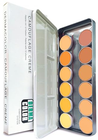 Kryolan DERMACOLOR CAMOUFLAGE CREME TAVOLOZZA 12 COLORI tipo A