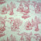 Werthers Stoffe Stoff Meterware Toile de Jouy rot Natur 140 cm breit Frankreich edel neu