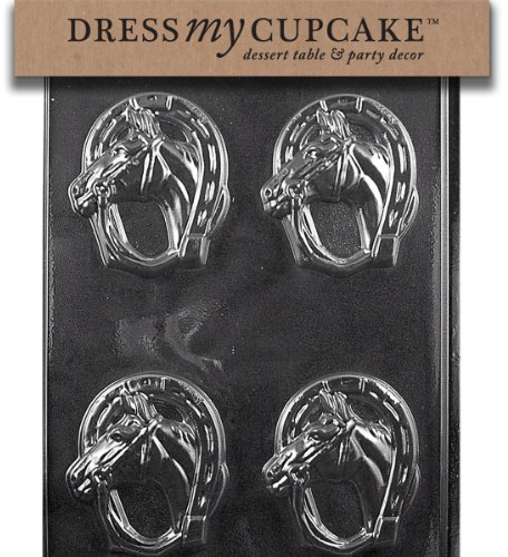 Dress My Cupcake Schokoladenform, Hufeisen mit Pferd