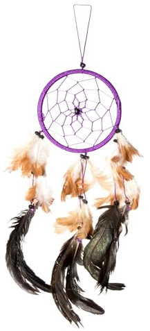 40cm x 11cm Traumfänger Lila Dreamcatcher Indianer Dream Catcher
