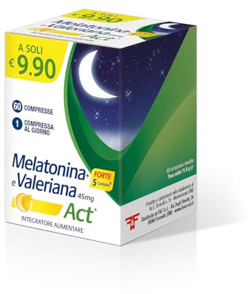 MELATONINA ACT + FORTE 5 COMPLEX E VALERIANA 45mg