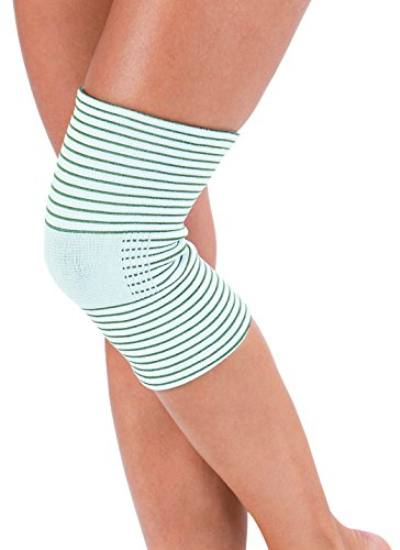 VITALmaxx Kniebandage | Mit wärmeleitenden Kupferfäden | Sanfte Kompression bei Kniebeschwerden wie Schwellungen, Arthrose, Rheuma u.v.m. | Ideal zur Stabilisierung des Kniegelenks [Unisex ]