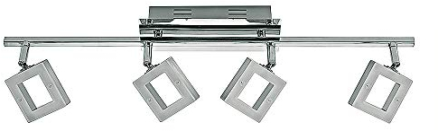 Hochwertige Aluminium LED Strahler Spot - Wandleuchte Deckenleuchte Spots mit 4x6,4W LED ndleuchte Theo 4 flammig Deckenbalken Deckenleuchte Spots