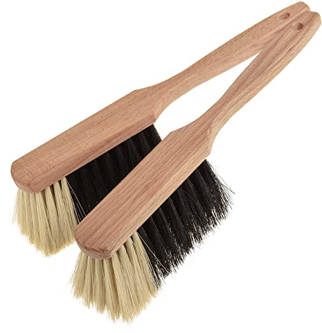 SIDCO Handbesen Holz 2 x Handfeger Kehrbesen Holzbesen Feger Kunsthaarmischung weich