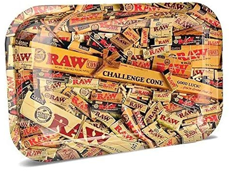 RAW Small Mix Metal Rolling Tray-27,5 x 17,5 cm, Metall, Beige, M