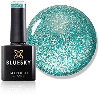 Bluesky Gel Nail Polish, Platinum 12, Aquamarine Dream, 10 ml Long Lasting, Chip Resistant, 10 ml (Requires Drying Under UV LED Lamp)