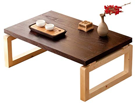 zaqiming Couchtische Hohe Qualität Massivholz Tisch Einfache Computertisch Klapptisch Tatami Niedrigen Tisch Schreibtisch Japanischen Stil Mehrere Tische 80 * 50 * 30cm