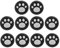 10 Pieces Thumb Grip Caps Replacement for Switch, Cute Black Cat Claw Paw Design Soft Silicone Analog Stick Thumb Cover, Joystick Cap Compatible with Nintendo Switch/Switch Lite(White)