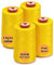 New brothread - 28 Optionen - 4 Große Konen 5000M Allzweck Polyester Nähgarn 40S/2 (Tex27) zum Nähen, Quilten, Patchwork, Serger und Overlock - Lemon