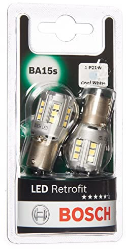 Bosch -P21W LED Retrofit lampes auto - 12 V 1 W BA15s - 2 ampoules