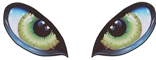 Lankater 1pcs Auto-Aufkleber, 3D-Stereo-Reflective Katzenaugen-Auto-Aufkleber Kreative Rückspiegel Aufkleber Universal-Augen Funny Car Aufkleber