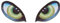 Lankater 1pcs Auto-Aufkleber, 3D-Stereo-Reflective Katzenaugen-Auto-Aufkleber Kreative Rückspiegel Aufkleber Universal-Augen Funny Car Aufkleber