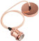 Suspension vintage rétro - Suspension style ancien - Douille E27 - Câble tressé doré