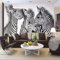 Fototapete 3D Effekt Weiße Zebra-Fototapete Vlies-Wandbild Wohnzimmer Schlafzimmer Wanddekoration 200(W) X140(H) Cm