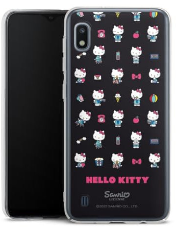 Hard Case kompatibel mit Samsung Galaxy A10 Schutzhülle transparent Smartphone Handy Hülle Hello Kitty Fanartikel Kindheit