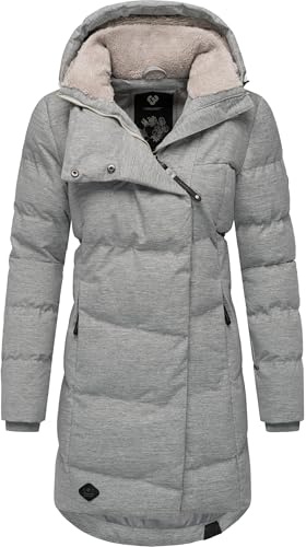 Ragwear Damen Wintermantel Pavla, wasserdichter Steppmantel, vegan | Länge: oberschenkellang | Wärmegrad 3 von 3 – wärmende Wattierung | wasserdicht & atmungsaktiv | Kapuze mit Fleecefutter
