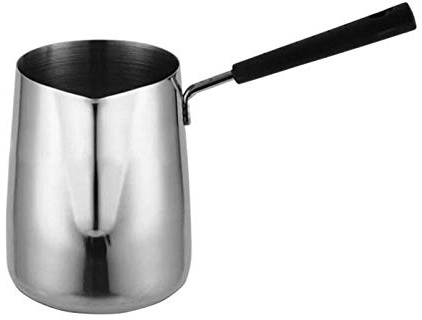 Povhhee Langgriff Wax Melting Pot Candle Soap Melting Pot Scented Wax Melts Metal Coffee Pot Latte Milk Foam Jug 350 ml