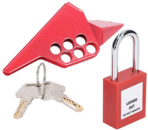 Blocco Valvola a Sfera Standard - Blocco Valvola a Sfera con Maniglia per Condutture Industriali con Lucchetto 38 Mm