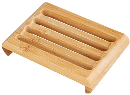 Jabonera de Bambú, Jabonera de Bambú de Madera Natural,Jabonera de Madera Hecha a Mano,Apto para Cocina y Baño Tokaneit