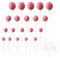 Faux Coloured Polystrene Cake Topper Ball Spheres (Pink)