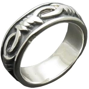 Empress Jewelry Ring aus echtem Sterlingsilber Stacheldraht Band massiv gepunzt mit 925 handgefertigt