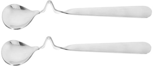 HEMOTON 2st Honiglöffel Mini Verkostungslöffel Suppenlöffel Nachtisch Gebogenen Griff Löffel Demitasse Löffel Tee Honig-rührlöffel Kaffeemischlöffel Kaffeerührlöffel Besteck Hölzern