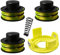 RAC118 Ersatz-Trimmerspule für Ryobi RLT3525S, doppelte Autofeed-Spule für Ryobi RAC118 RLT3525S, 1,2 mm Durchmesser, 8,4 m lang (3 Spule + 1 Kappe + 1 Feder)