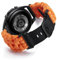 BINLUN 18MM Nylon Uhrenarmband Paracord Schnellverschluss Geflochtene Ersatzarmband Smartwatch Sport Schwarze&Silberne Schnalle Passend für Garmin/Passend für Samsung Galaxy(Schwarz Schnalle, Orange)