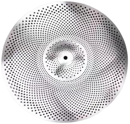 Luwecf Piatto per Batteria, Piatto per Esercitarsi a, Robusto, Accessori per Batteria, Piatto Leggero E Silenzioso per Principianti, 18 pollici