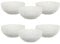 simpa 6PC Porcelain White Modern Bowl Tableware Set. 17cm Diameter Bowls. Dishwasher & Microwave Safe.