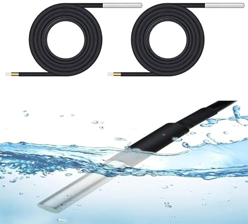 5M Temperatursensor Binghe 2 Stück 5M Wasserdicht Temperatursensor mit Waterproof Probe Digitaler Edelstahl Temperatursensor kompatibel mit Arduino und Raspberry Pi