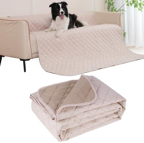 HezzLuv wasserdichte Hundedecke für Bettüberzug 203x152cm Haustierdecke | Matratzen Möbelschutz, Waschbar, Wendbar, Kratzfest, Tierfellresistent für mittel große Hunde und Katzen