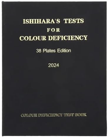 Libro De Prueba De Visión Del Color, Tarjeta De Prueba De Daltonismo Con 38 Muestras De Color Y Categorías De Números Ocultos Para Diferenciar Entre Pacientes Daltónicos Y Con Deficiencia De Color