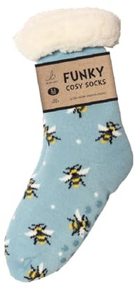 Bartleby Ladies Sherpa Socks - Bumble Bees