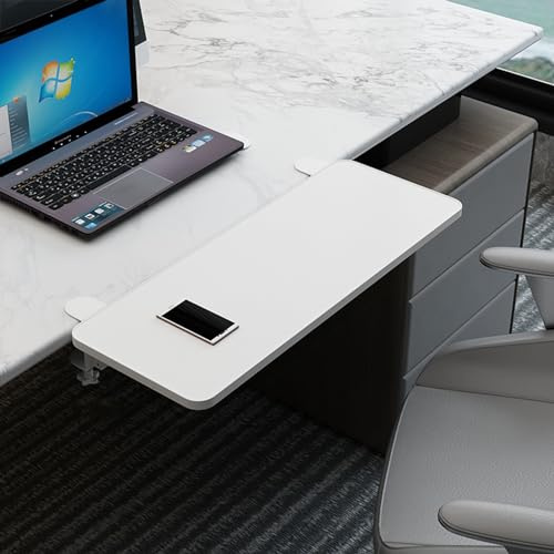 Naturepanda Ergonomics Desk Extender Tray,Festklemmbare Schreibtisch Tastaturablage,Klappbare SchreibtischverläNgerung,Computer Tastaturablage Erweiterung Schreibtisch ArmlehnenstüTze,90° Klappbar