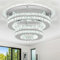 RHEAFON Modern Crystal LED Ceiling Light Cool White,Crystal Chandelier Flush Mount Ceiling Light for Hallway Lights Ceiling Kitchen Bedroom