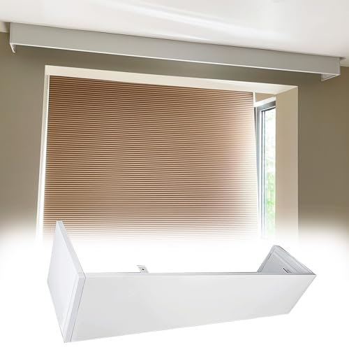 Innovz Extra Long Curtain Pelmet Panel Box, Ceiling or Wall Mounting Curtain Valance without Tracks, Decor Curtain Box for Roller Blins, Venetian Blinds, Curtain(Ceiling mount,1m/3.3ft)