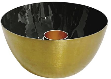 Kerzenhalter Metall Gold Schwarz Kerzenleuchter Kerzenschale Kerzenständer Ø 10cm