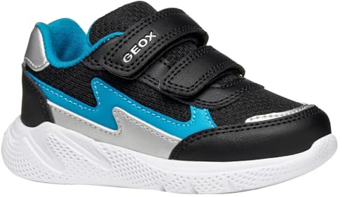 Geox Baby B SPRINTYE Boy Sneakers Black/Sky 27 EU
